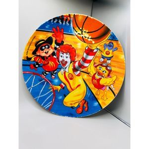 Vintage 2002 McDonald's Plate Basketball Sports Plastic Melamine 9"